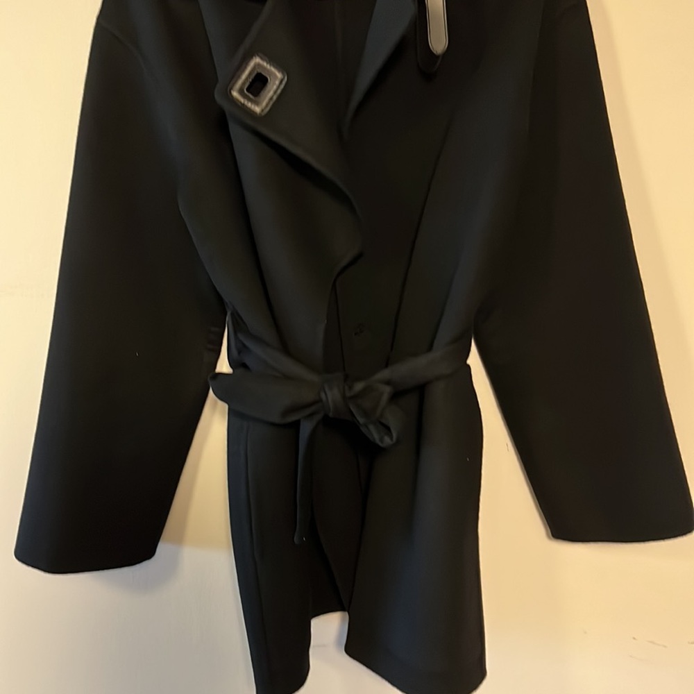 Hermes black double cashmere coat - Picture 3 of 12